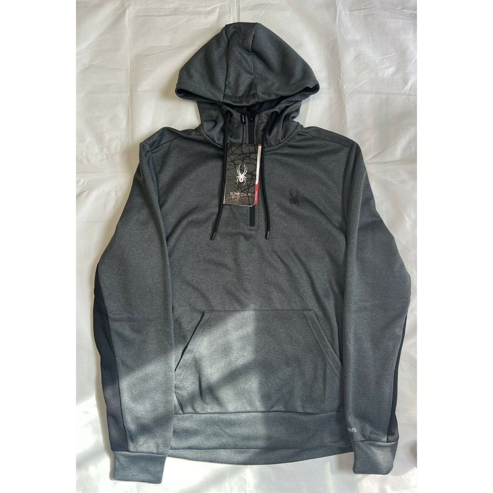 Spyder Proweb Active SPM804 Marble Gray Mens 1/4 Zip Hoodie BNWT